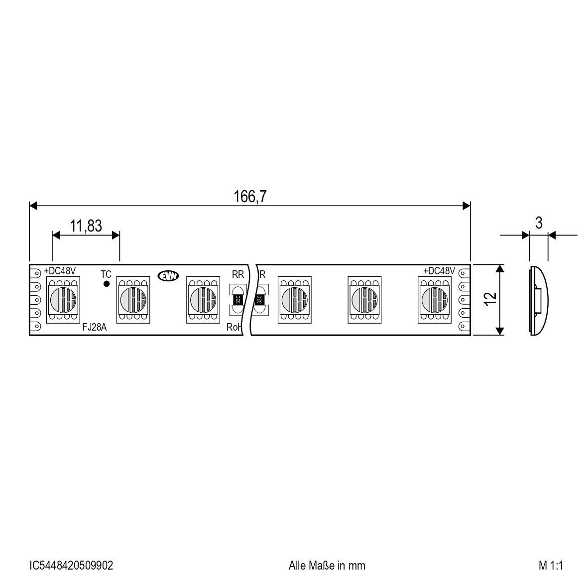 LED-Stripe IP54 5m IC5448420509902