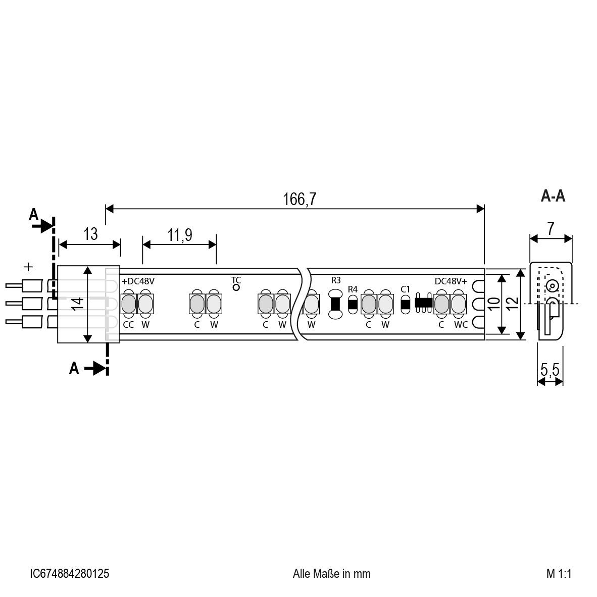 LED-Stripe IP67 5m IC674884280125