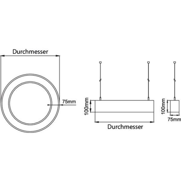 LED-Pendel-Profilleuchte 13651174