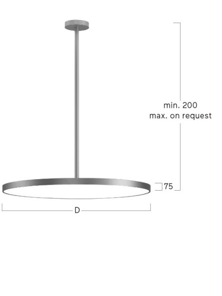 LED-Pendelleuchte BG1ABL-830M-D900-P