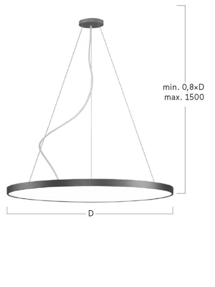 LED-Pendelleuchte BP1OBE-840M-D900-U