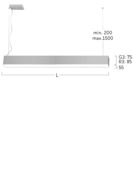 LED-Pendelleuchte LG3LEL-840H-L2002-YA