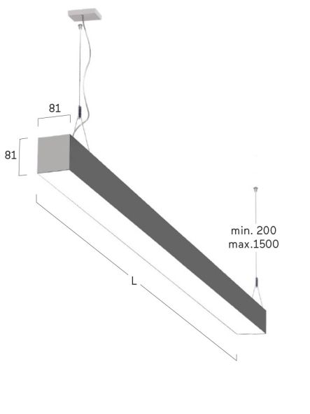 LED-Pendelleuchte LG5OEL-840H-L1765-Y