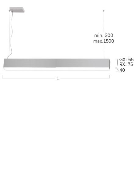 LED-Pendelleuchte LRXOBE-840M-L2055-A