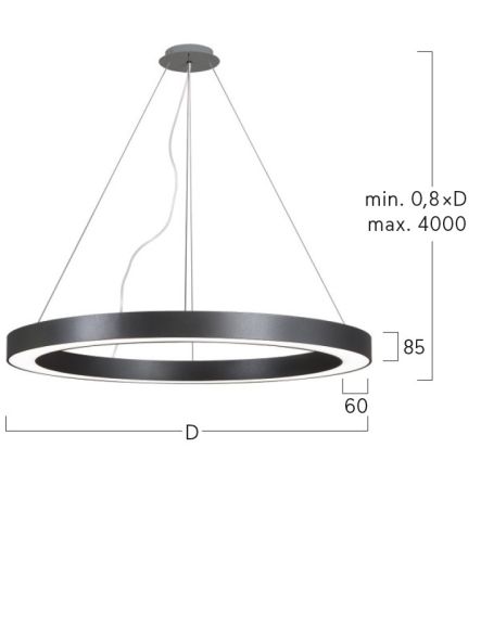 LED-Pendelleuchte RG3OSL-840H-D1200-U