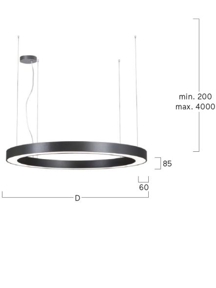 LED-Pendelleuchte RP3OBL-830M-D900-K