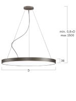 LED-Pendelleuchte BG5OBL-840H-D600-U