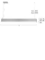 LED-Pendelleuchte LR3AEE-830M-L1475-Y