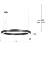 LED-Pendelleuchte RP3ABL-830M-D1500-K