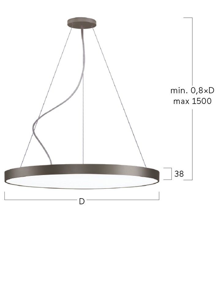 LED-Pendelleuchte BG5ABE-840M-D600-U