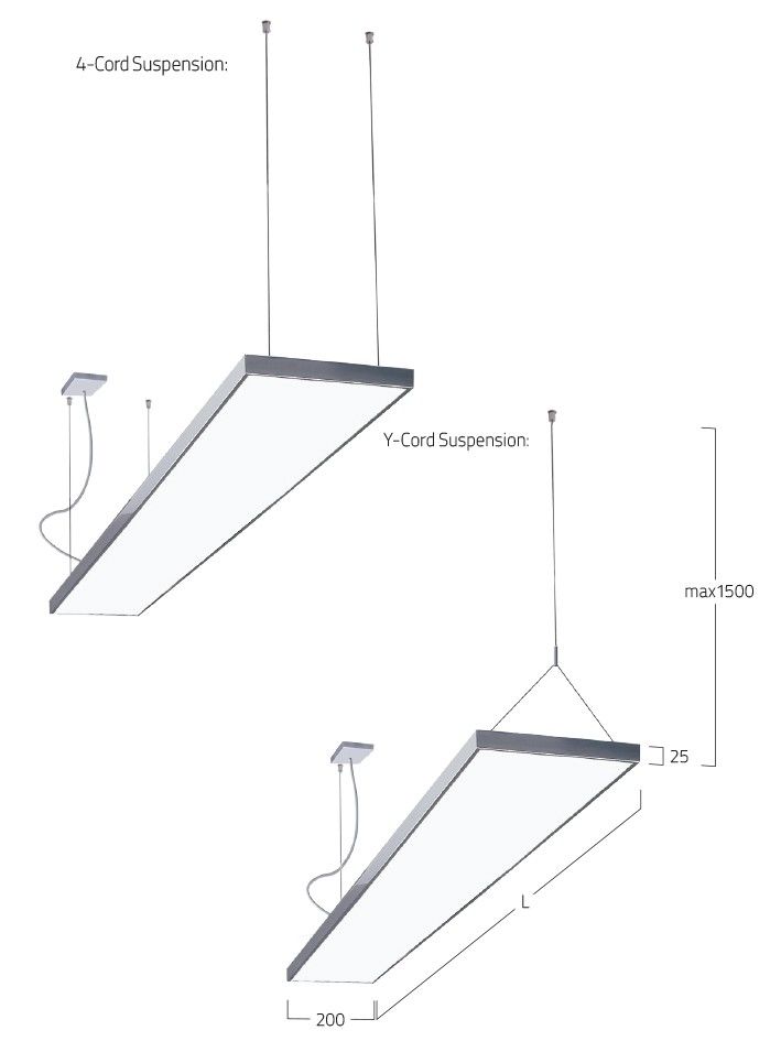 LED-Pendelleuchte CP4AEL-840M-L1500-Y