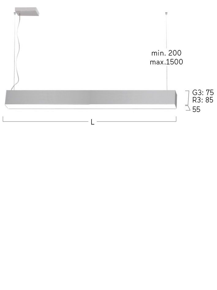 LED-Pendelleuchte LG3LEL-830H-L2002-YA