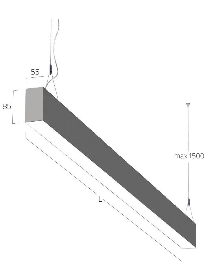 LED-Pendelleuchte LR3AEE-830E-L1475-Y