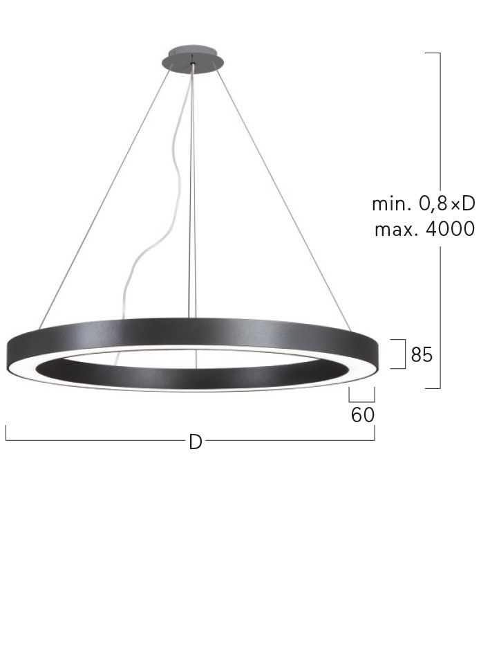 LED-Pendelleuchte RG3OBE-830M-D1200-U