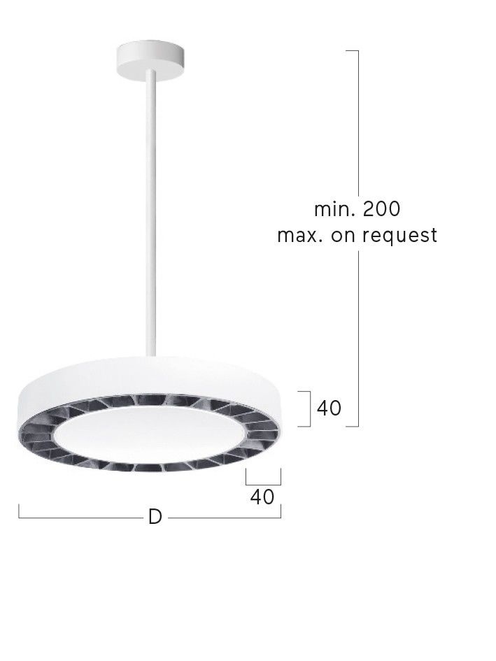 LED-Pendelleuchte RG5LBE-830E-D200PBBP