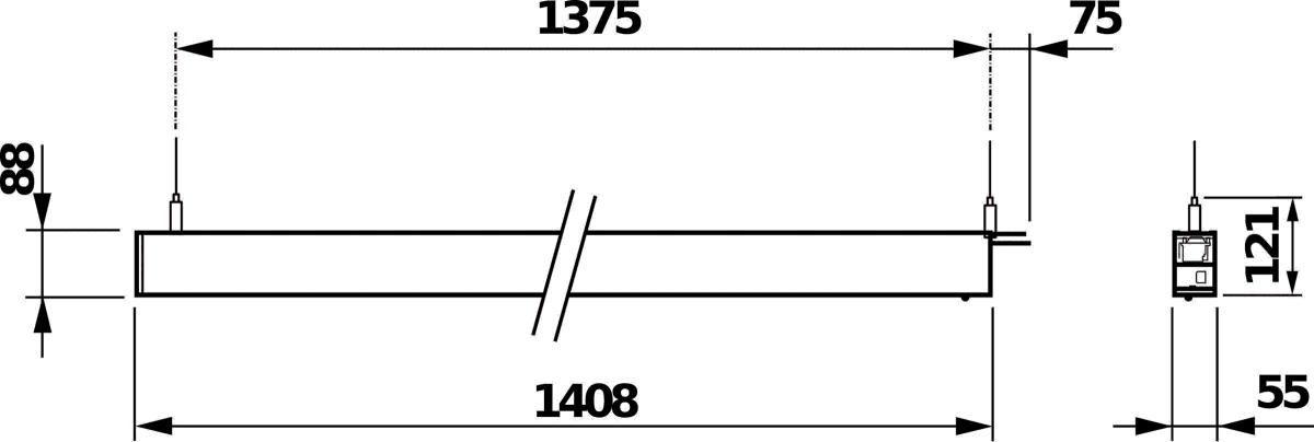 LED Anbau-u.Pendelleuchte SP532P LED #97252000