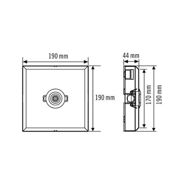 LED-Notleuchte ELHELLED3hSCSMOFFICE