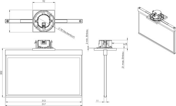 LED-Rettungszeichenleuchte AXE401SC-AZ