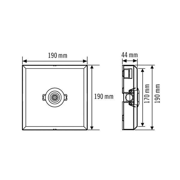 LED-Notleuchte ELHELLED3hSCSMCORR.