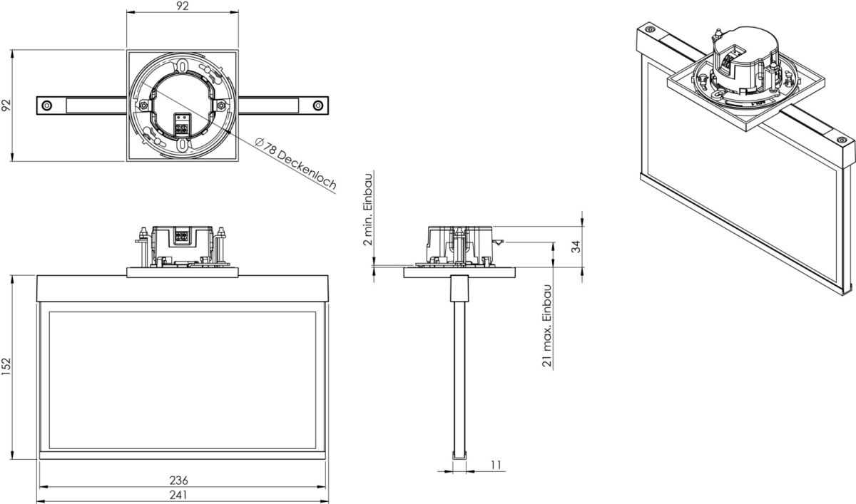 LED-Rettungszeichenleuchte AME401SC-E