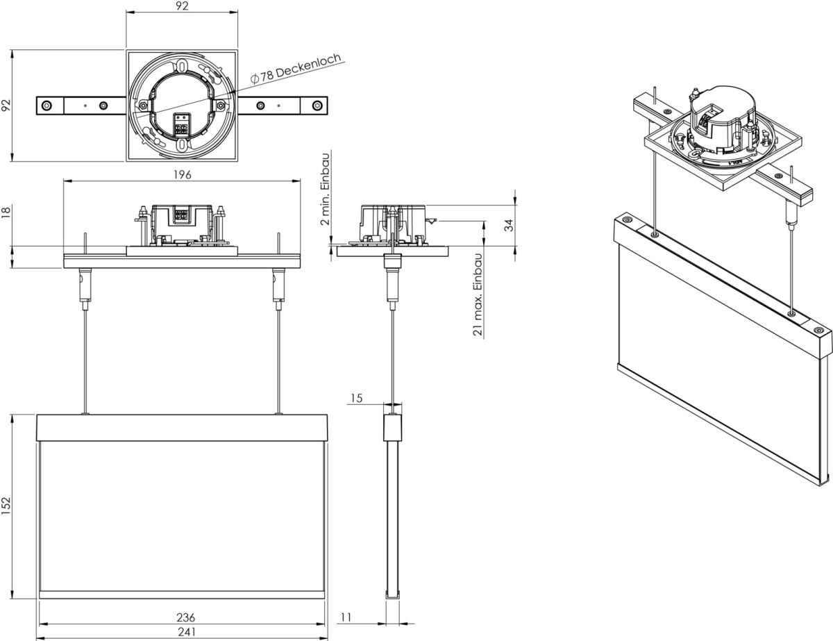 LED-Rettungszeichenleuchte AMEC401SC