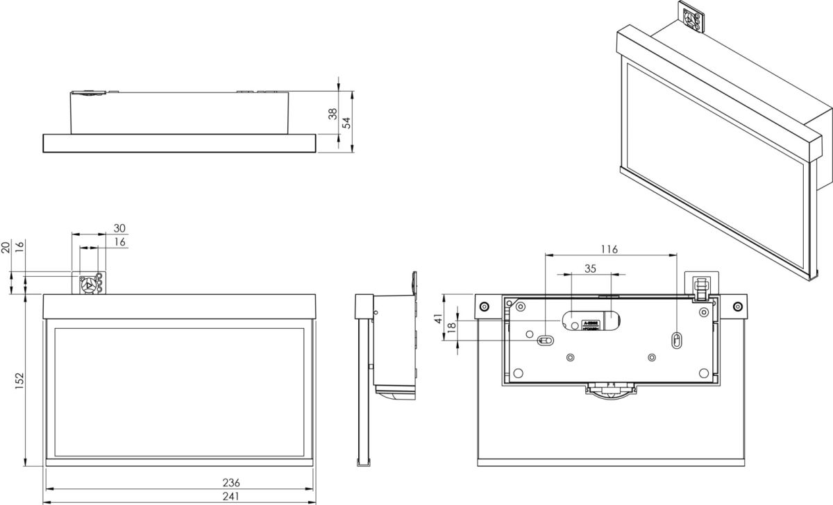 LED-Rettungszeichenleuchte AMW401SC