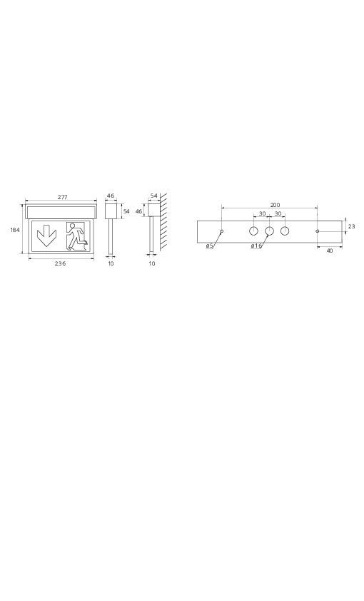 LED-Rettungszeichenleuchte ASMU001WL-WS