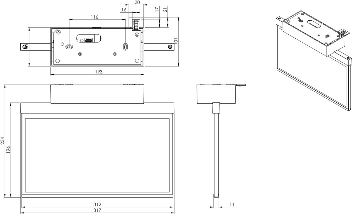 LED-Rettungszeichenleuchte AXD401SC