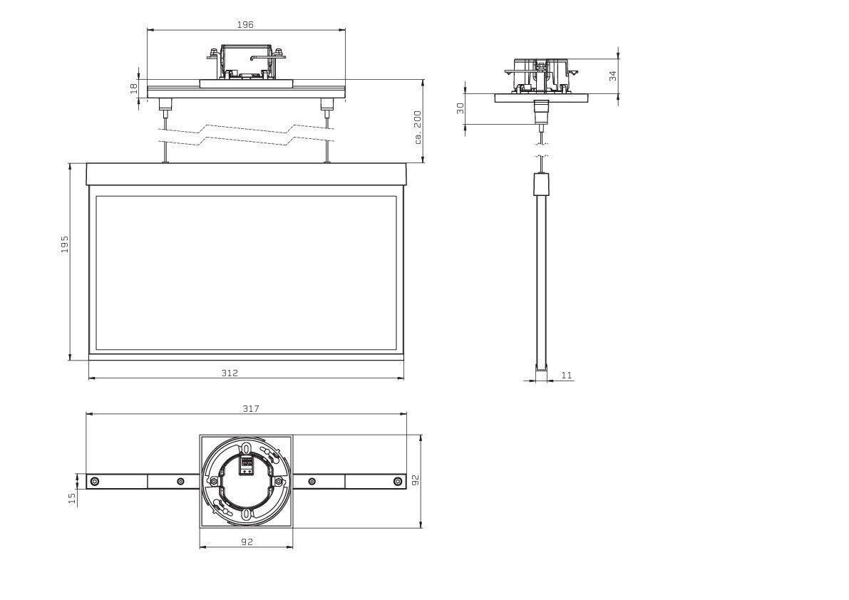 LED-Rettungszeichenleuchte AXEC001SC-E