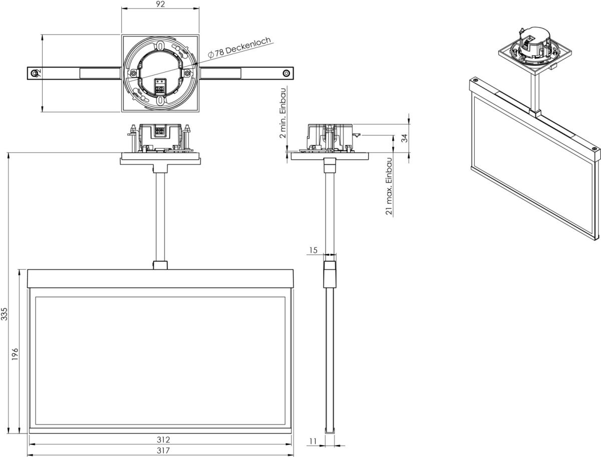 LED-Rettungszeichenleuchte AXEP401SC-E