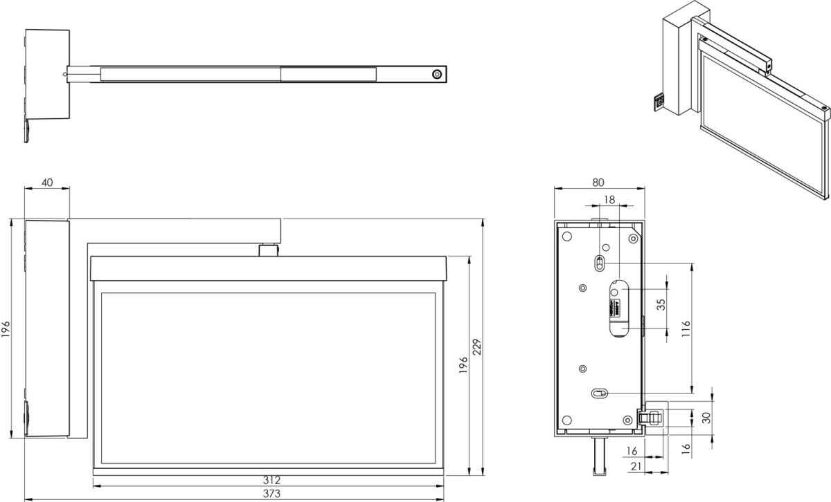 LED-Rettungszeichenleuchte AXWA401SC-AZ