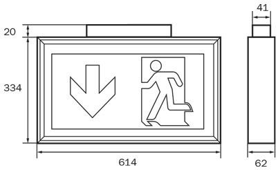 LED-Rettungszeichenleuchte LSD411SC