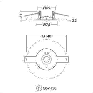 Notlicht-Downlight IRIS ANTIP #96635650