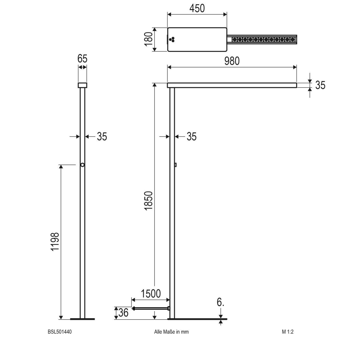 LED-Stehleuchte BSL501440