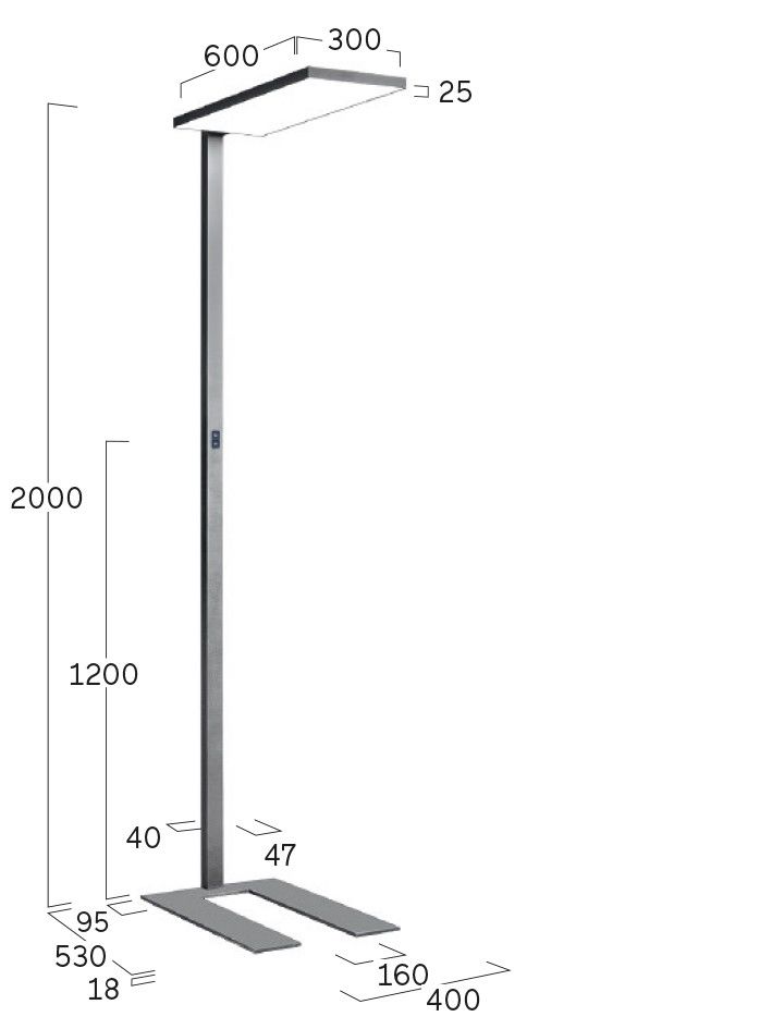 LED-Stehleuchte CF2AEX-840M-L600-U-A