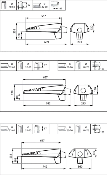 LED-Mastaufsatzleuchte BGP702 LED #05967200