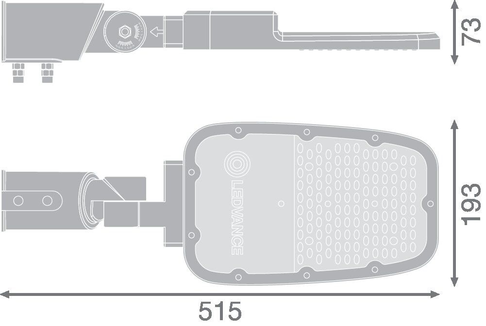 LED-Straßenleuchte SLAREASPDMDV65W727