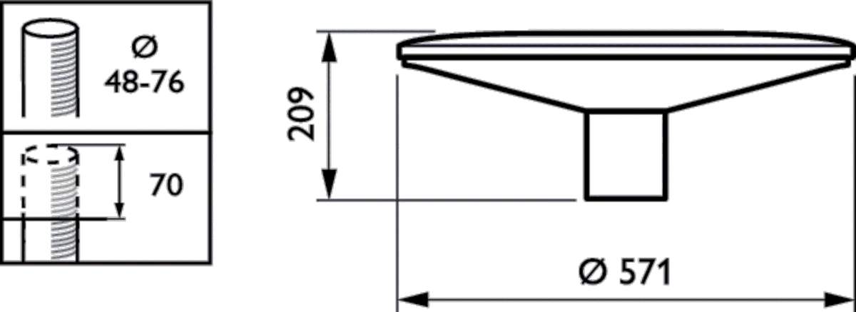 LED-Mastaufsatzleuchte BDP100 LED #90608700