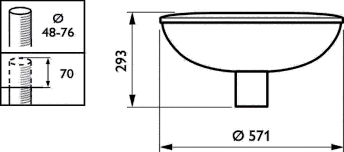 LED-Mastaufsatzleuchte BDP101 LED #90614800