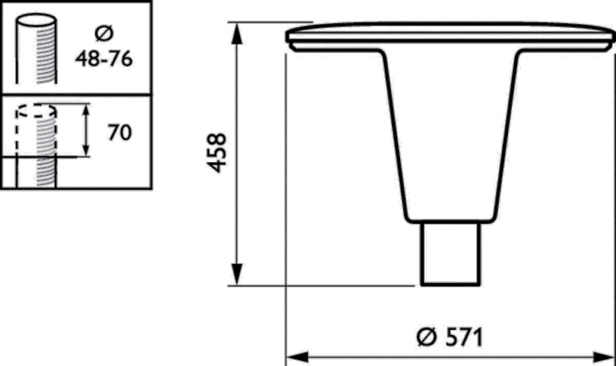 LED-Mastaufsatzleuchte BDP103 LED #05904700