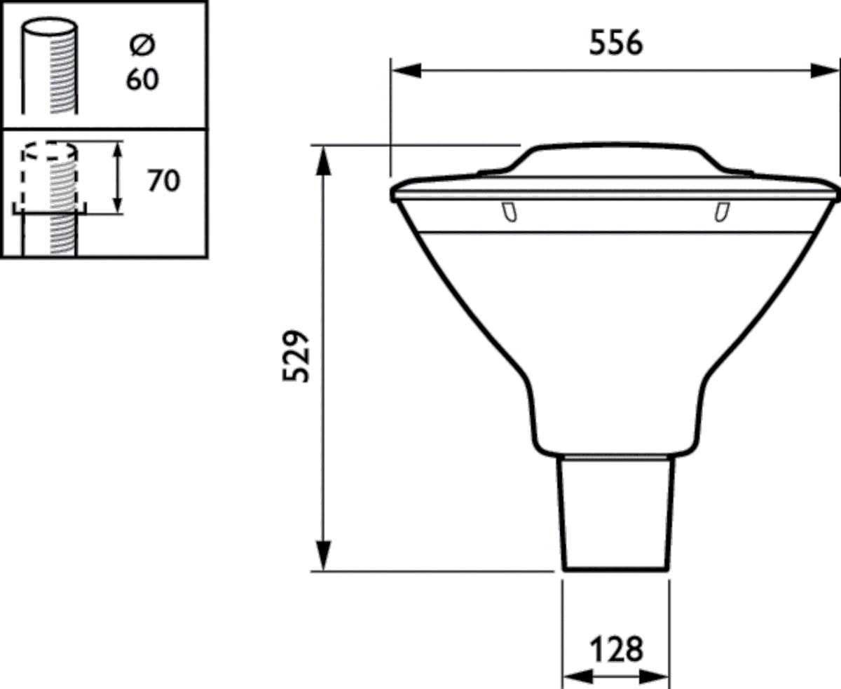 LED-Mastaufsatzleuchte BDS491 CG2 #93921500