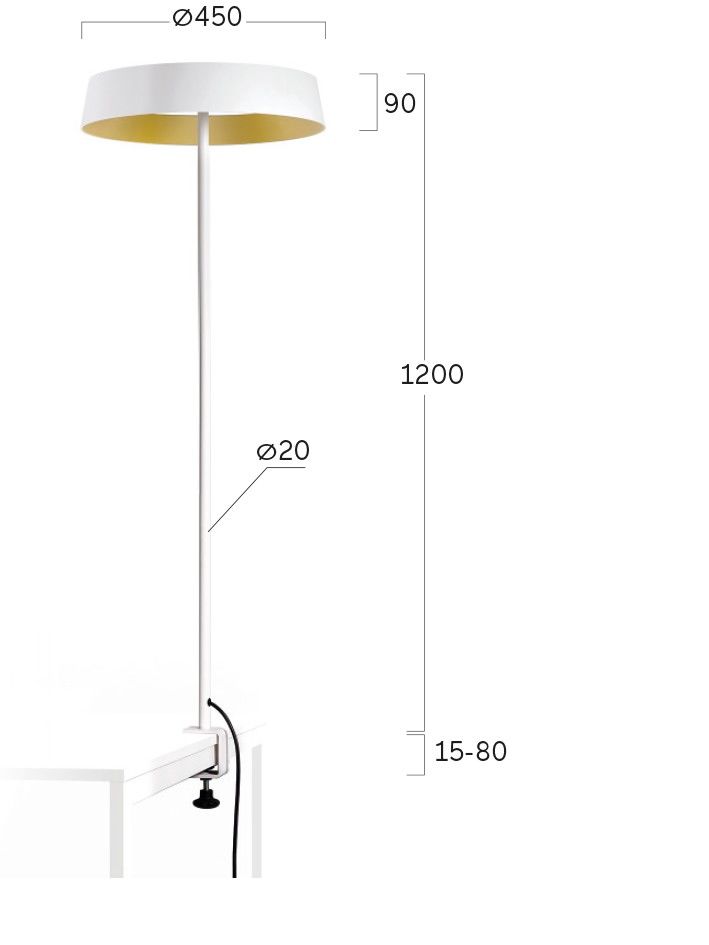 LED-Tischleuchte MT1ABX-830M-D450-TGA