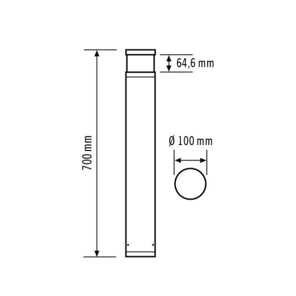 LED-Pollerleuchte ALVA BL #EL10821271