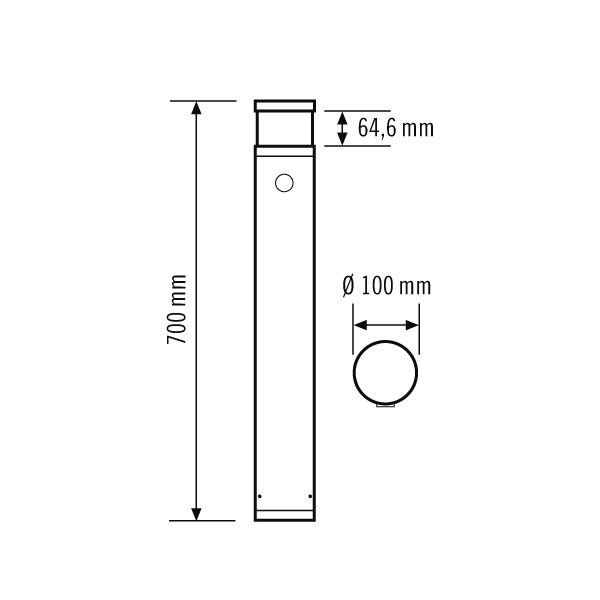 LED-Pollerleuchte ALVA BL #EL10821172