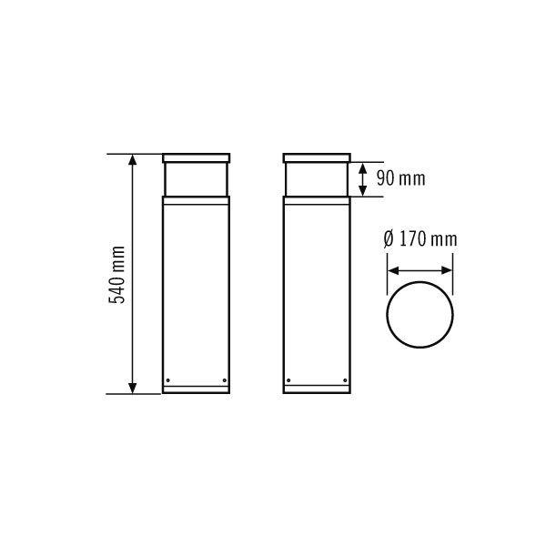 LED-Pollerleuchte ALVABL540#EL10820328