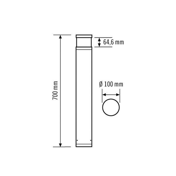 LED-Pollerleuchte ALVABL700#EL10821059