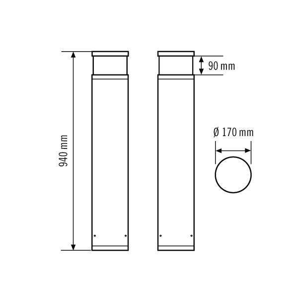 LED-Pollerleuchte ALVABL940#EL10820229