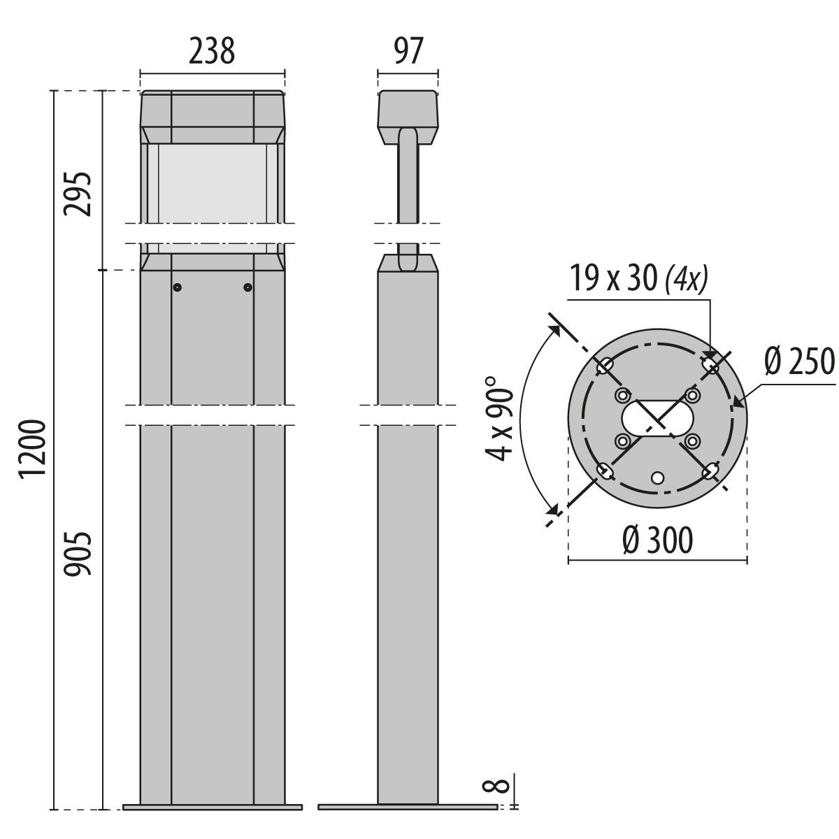 LED-Pollerleuchte 306070