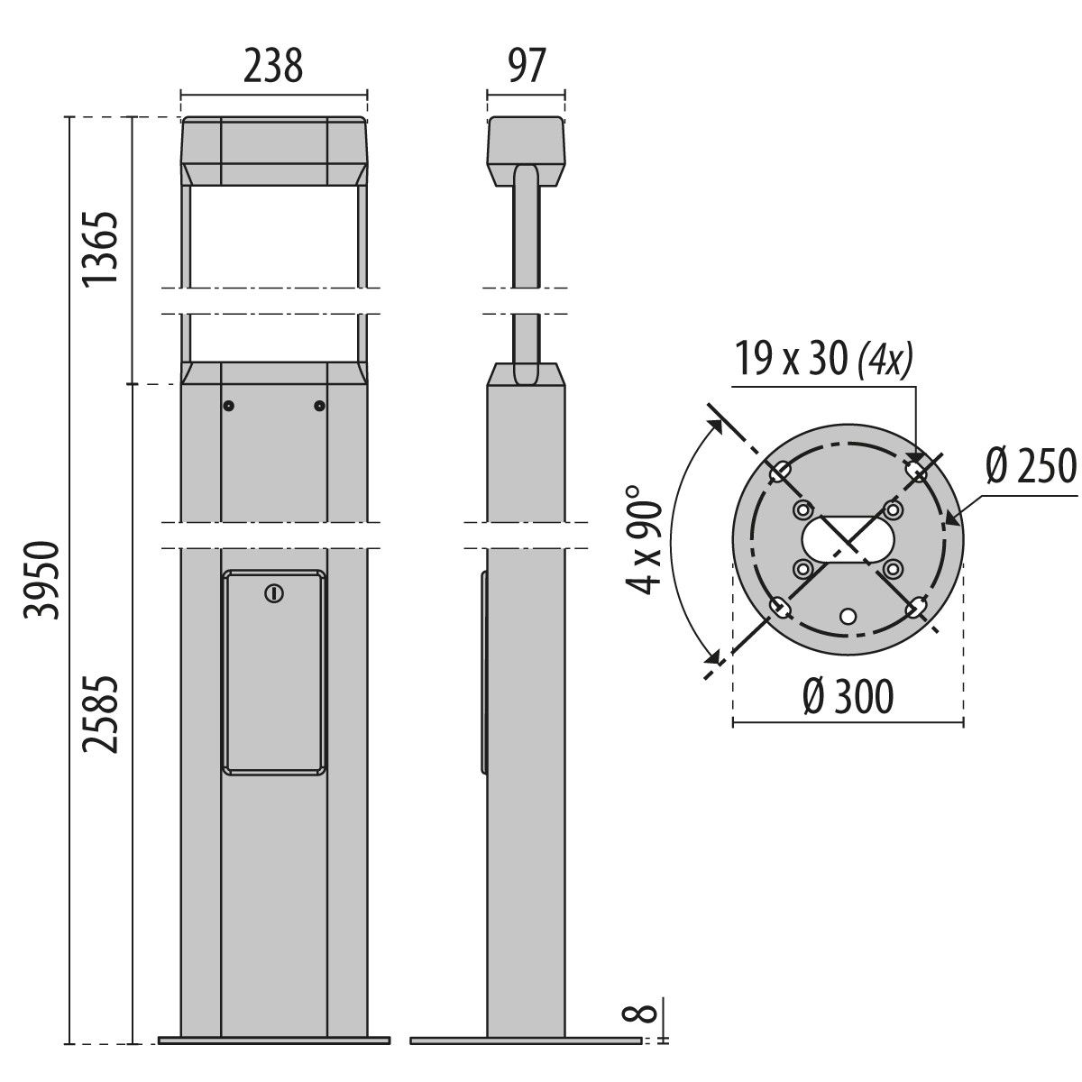 LED-Pollerleuchte 306072