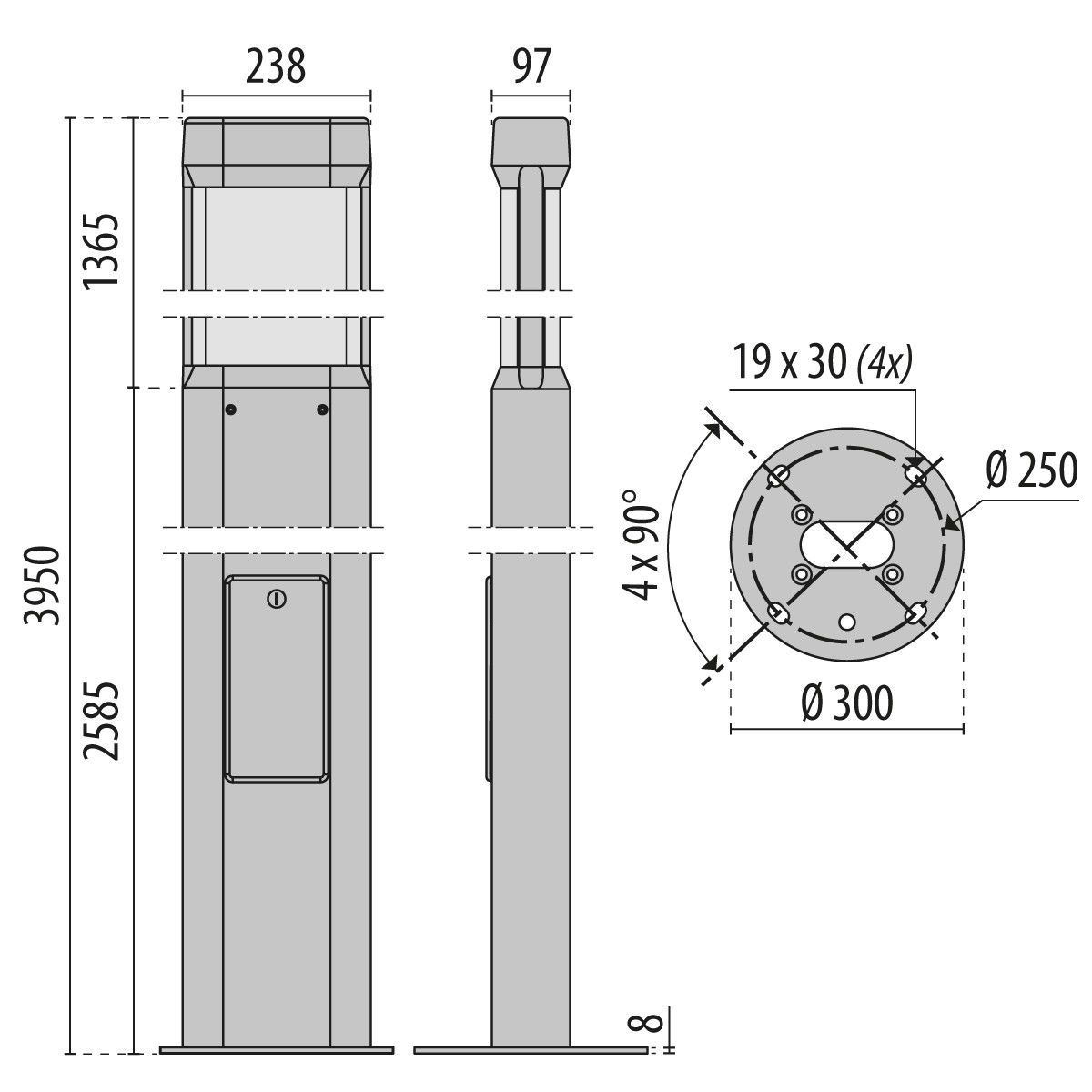 LED-Pollerleuchte 306076